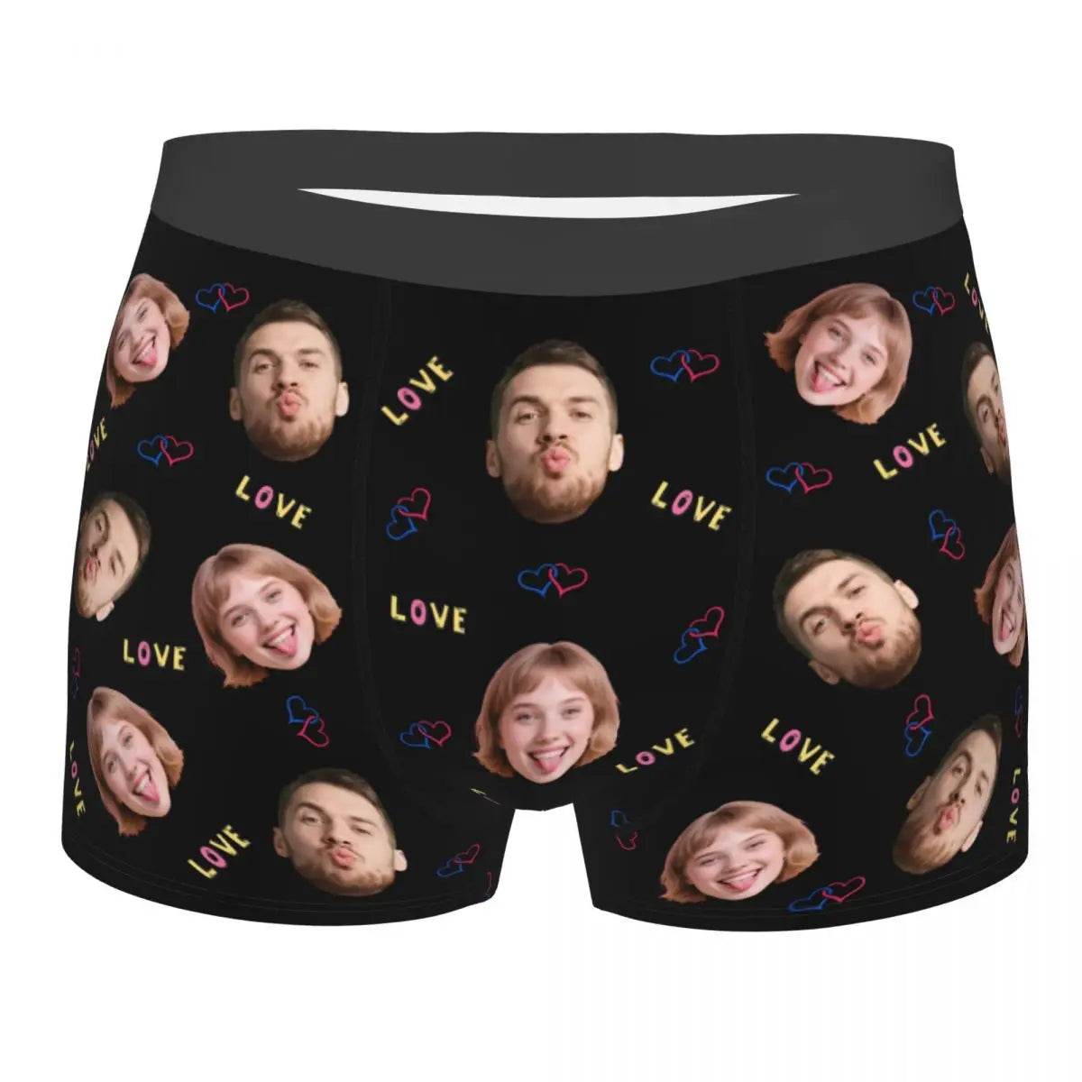 Personalized Custom Underwear Photo Face Customized Boxer Briefs Shorts Panties Soft Underpants For Husband Valentine's Day Gift