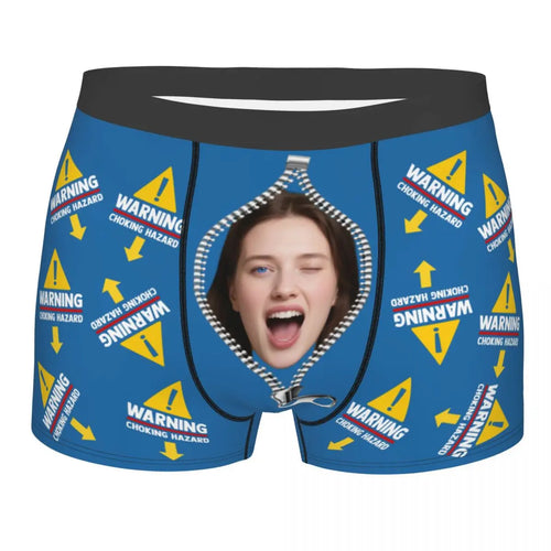 Personalized Custom Underwear Photo Face Customized Boxer Briefs Shorts Panties Soft Underpants For Husband Valentine's Day Gift