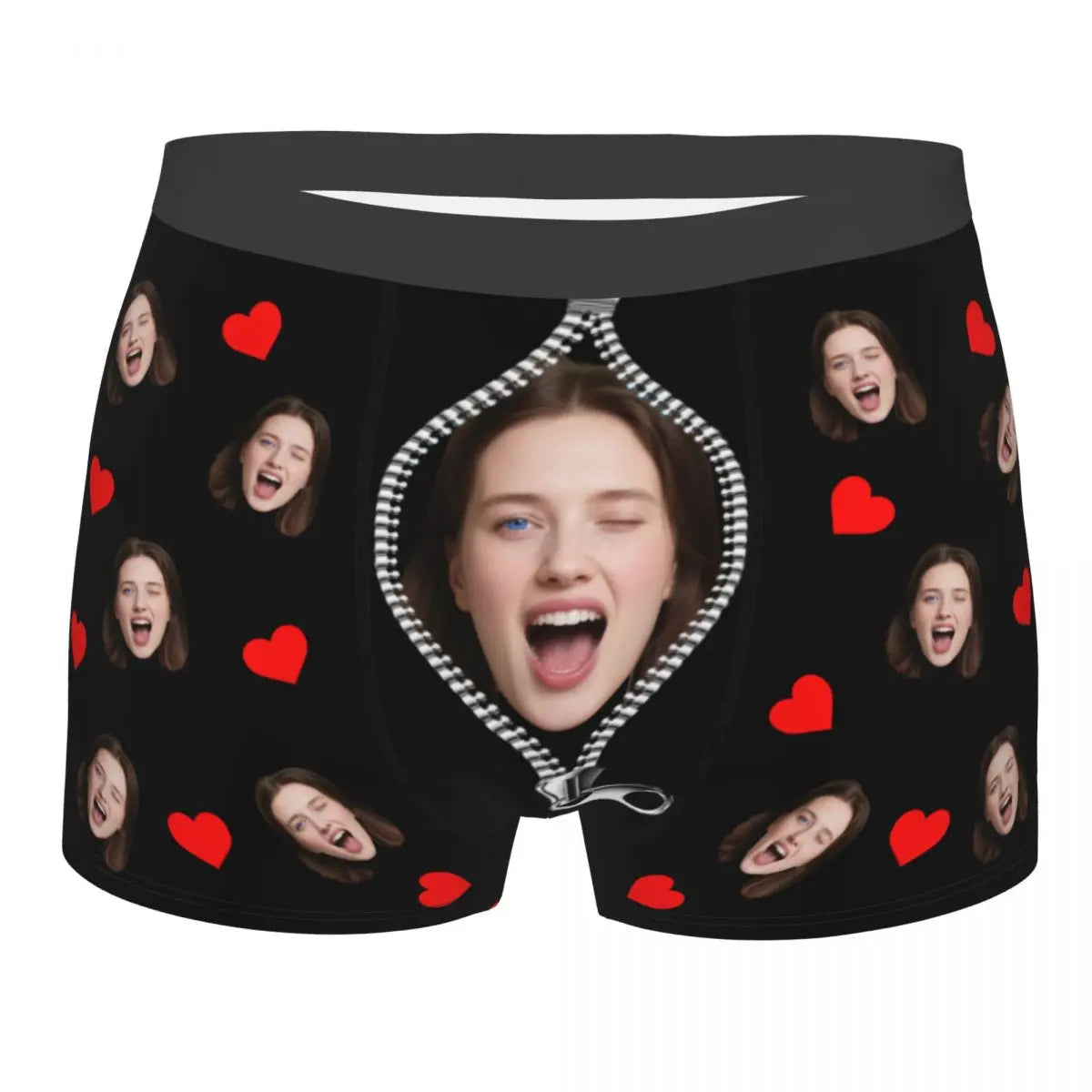 Personalized Custom Underwear Photo Face Customized Boxer Briefs Shorts Panties Soft Underpants For Husband Valentine's Day Gift