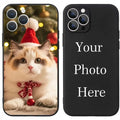 Personalized Phone Cover for iPhone 16 Pro Max 16E 15 Plus 14 12, 13 11 Durable Scratch-Proof Your Custom Image on a Black Case.