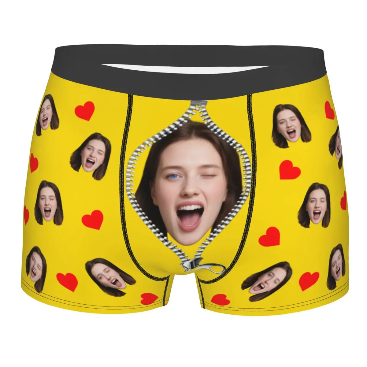 Personalized Custom Underwear Photo Face Customized Boxer Briefs Shorts Panties Soft Underpants For Husband Valentine's Day Gift