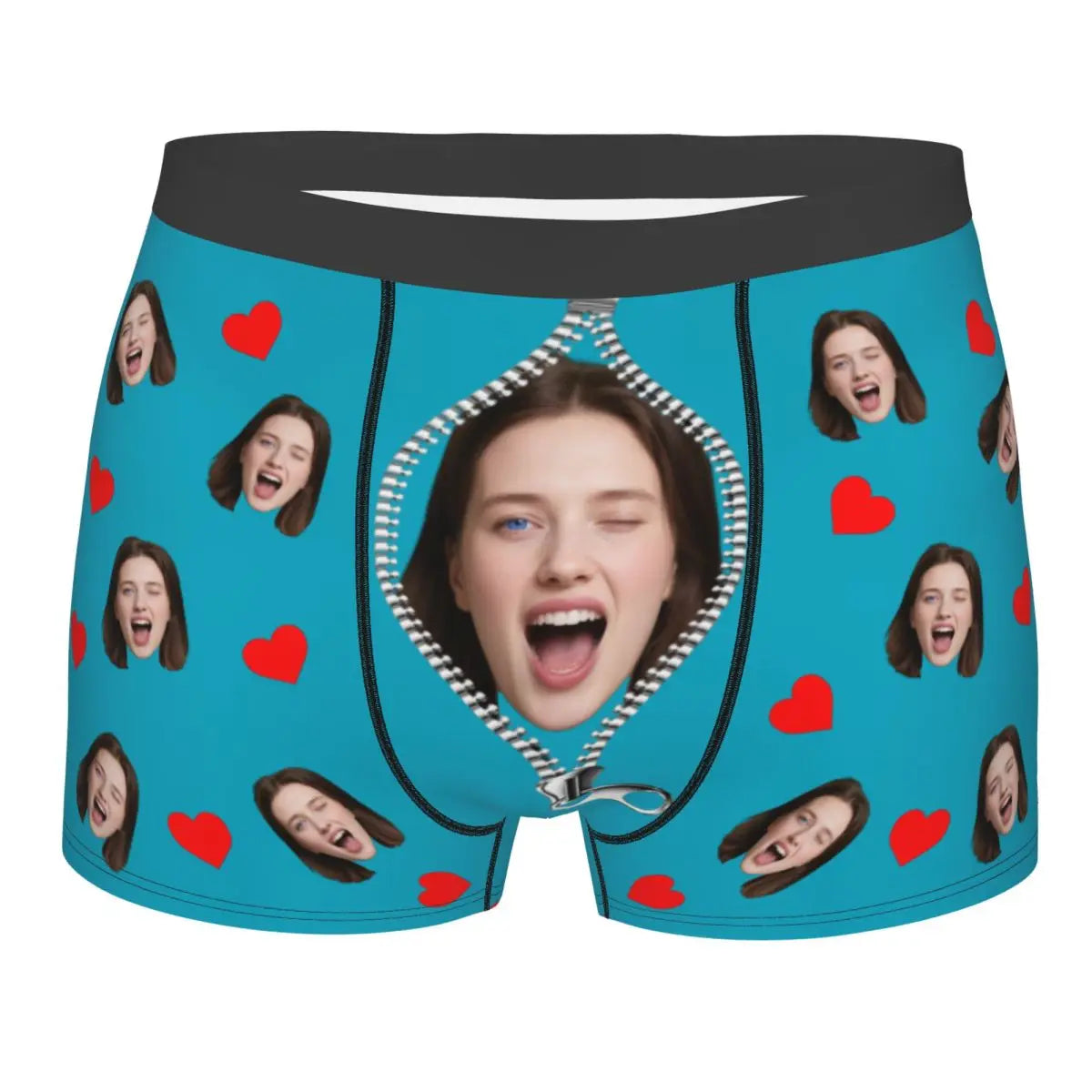 Personalized Custom Underwear Photo Face Customized Boxer Briefs Shorts Panties Soft Underpants For Husband Valentine's Day Gift