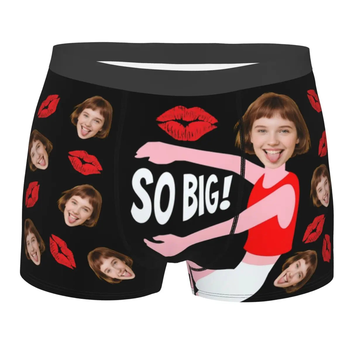 Personalized Custom Underwear Photo Face Customized Boxer Briefs Shorts Panties Soft Underpants For Husband Valentine's Day Gift